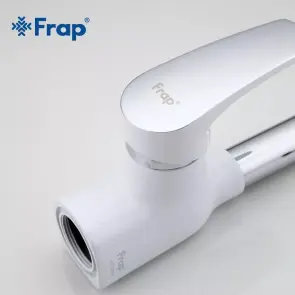 Смеситель Для кухни Frap F4453-03 с гибким изливом, белый/хром №5