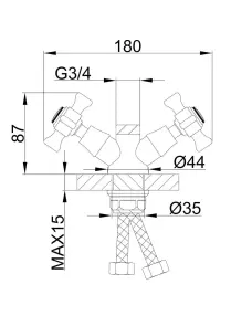 Корпус кухонного смесителя Frap F4424 для гибкого излива, хром №4