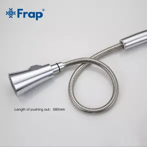 Змішувач для кухНі Frap F6052 з висувним виливом, 2 режими, хром №5