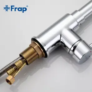 Змішувач для кухНі Frap F6052 з висувним виливом, 2 режими, хром №7