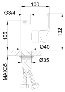 Корпус кухонного смесителя Frap F4353 для гибкого излива, хром №5