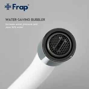 Смеситель Для кухни Frap F4049 с гибким изливом, белый/хром №6
