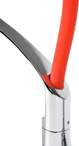 Смеситель для раковины "FLEXIBLE-2" FALA с гибкой красной воронкой и регуляцией потока воды 60 см №3