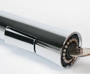 Змішувач води для раковини "FLEXIBLE-2" FALA з гнучкою оранжевою лійкою і регулюванням потоку води 60 см №5