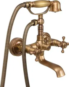 Змішувач води FALA для ванни з душом "RETRO BRONZE 1" з 2-ма вентлями №1