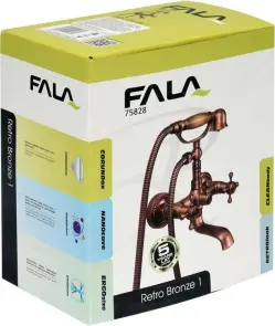 Змішувач води FALA для ванни з душом "RETRO BRONZE 1" з 2-ма вентлями №2