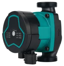 Энергосберегающий циркуляционный насос 5-60Вт Hmax 8м Qmax 63л/хв Ø1 1/2" 130 мм + гайки Ø1" AQUATICA GPA25-8/130 III (774062)