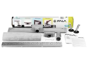 Трап напольный для душа Fala NAPO из нержавеющей стали 40Х7Х5.2 см №13