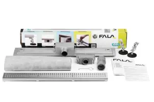Трап напольный для душа Fala TOCANTINS из нержавеющей стали 30Х7Х5.2 см №12