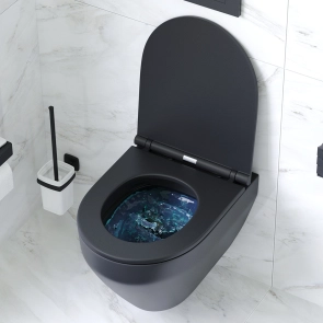 Подвесной унитаз FlashClean с сиденьем микролифт, черн мат AM.PM C701700MBSC Spirit V2.0 №2