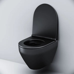Подвесной унитаз FlashClean с сиденьем микролифт, черн мат AM.PM C701700MBSC Spirit V2.0 №6