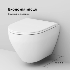 Унитаз подвесной FlashClean AM.PM C701700WH Spirit 2.0 №7