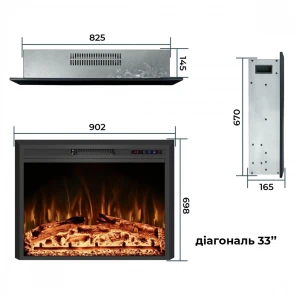 Електрокамін Royal Goodfire Lite 33 (EF33B) №2