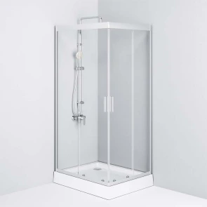 Twin slide душ огражд прямоуг 120x80, профиль мат хром, стекло прозра AM.PM W90UG-404-120280-MT Gem №2