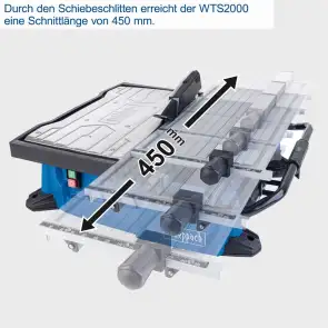 Плиткоріз WTS2000 Scheppach — висота різу 32 мм | довжина різу 450 мм | 900 Вт | слайдер №7