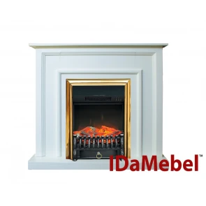 Каминокомплект DaMebel Adele белый Fobos Brass №1