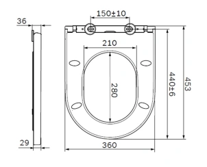 Сидіння для унітазу з мікроліфтом, швидкознімне wrap-over AM.PM C707858WH Spirit 2.0 №4
