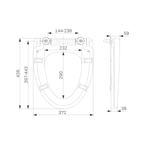 Сиденье для унитаза с микролифтом, быстросъемное AM.PM C537851WH Bliss L №3
