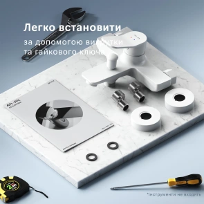 Смеситель Для ванны и душа, белый AM.PM F85A10033 X-Joy №7