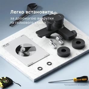 Смеситель Для ванны и душа, черный AM.PM F85A10022 X-Joy №7