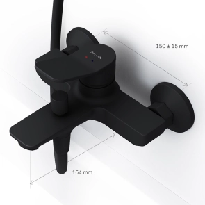 Смеситель Для ванны и душа, черный AM.PM F85A10022 X-Joy №8