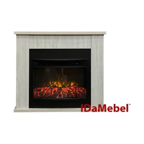 Каминокомплект IDaMebel Vera серый дуб с камином Electrolux EFP/P-2720RLS с обогревом, звуком, дровами и регулировкой яркости пламени №1