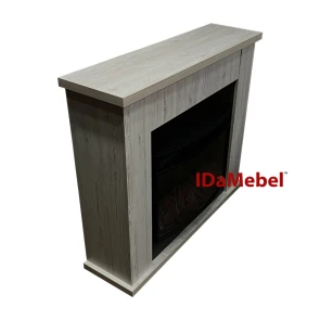 Каминокомплект IDaMebel Vera серый дуб с камином Electrolux EFP/P-2720RLS с обогревом, звуком, дровами и регулировкой яркости пламени №2