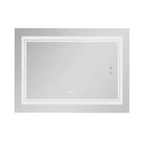 Зеркало настенное (CA1) 1000×700 мм, прямоугольное, с LED-подсветкой Touch, антизапотеванием, диммером, рег. темп. цвета (3000-6500K) Cardinal Qtap №3