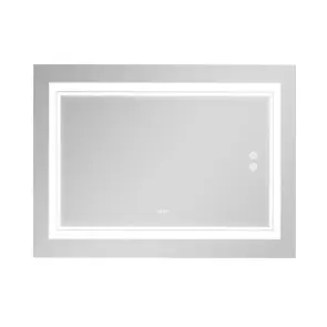 Зеркало настенное (CA1) 1000×700 мм, прямоугольное, с LED-подсветкой Touch, антизапотеванием, диммером, рег. темп. цвета (3000-6500K) Cardinal Qtap №4