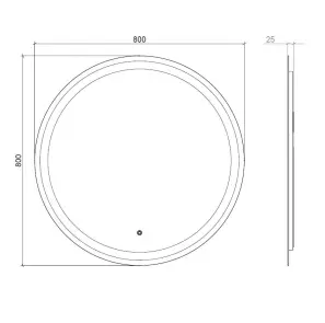 LED 3 Дзеркало 80 піскоструй ( Кругле ) №3