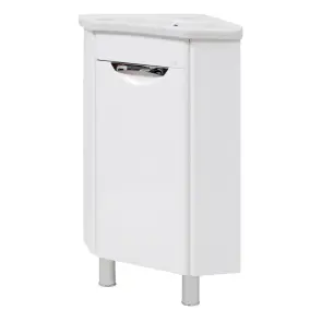 Тумба кутова 40*40 з умив, врізна ручка.,Л №1