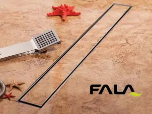Трап для душу з обертовим сифоном Fala Rotary з нержавіючої сталі 70Х4Х5 см №1