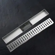 Душовий трап GAPPO G86007-39, 70х600мм, нержавіюча сталь, Gungrey