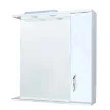 Шкаф зеркальный Pryama 75х60х17 Белый