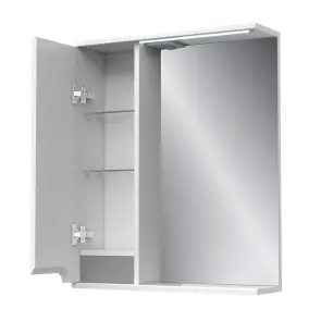Шкаф зеркальный Verona 75х70х17 Белый №2