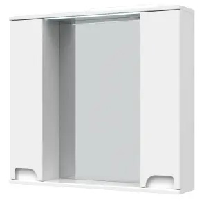 Шкаф зеркальный Verona 75х90х17 Белый №1