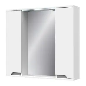 Шкаф зеркальный Verona 75х100х17 Белый №1