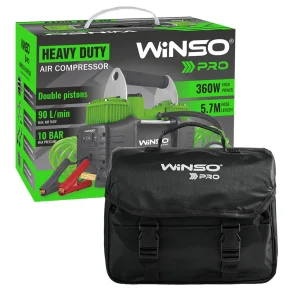 Компрессор автомобильный Winso Pro Heavy Duty 12В, 10 Атм, 90 л/мин с зажимами АКБ 136000 №5