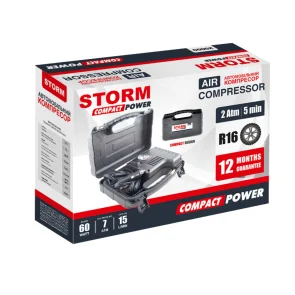 Компресор автомобільний Storm Compact Power 12В, 7 Атм, 15 л/хв.,60 Вт, довж. шланга 0,45 №3