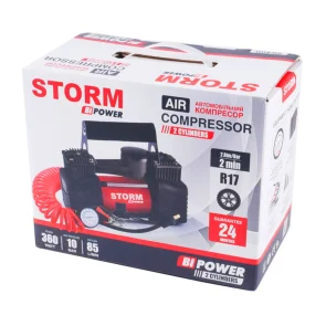 Компрессор двухцилиндровый автомобильный Storm Bi-Power10 Атм 85 л/мин 360 Вт №7