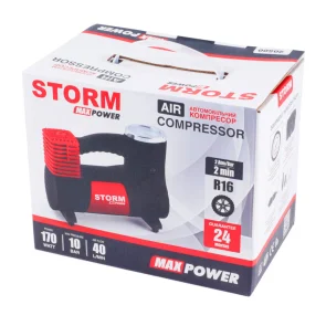 Компресор автомобільний Storm Max Power 10 Атм 40 л/хв 170 Вт №7