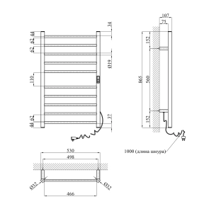 Сушарка для рушників електрична Kroner KRP Hitze-Stets GRP8753-10T №2