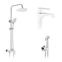 Набор 3 в 1 душова система Kroner Armada-W063 + змішувач Armada-W010 + змішувач Bidet-C082