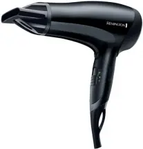 Фен Remington Power Dry 2000, 2000Вт, 3 режима, иониз-я, холл. обдув, эко режим, черный