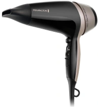 Фен Remington Thermacare Pro, 2100Вт, 3 режима, диффузор, турмалиновая иониз-я, холл. обдув, черно-коричневый