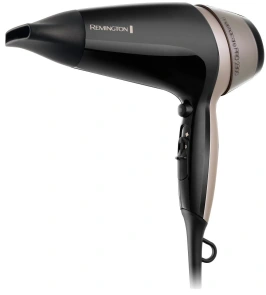Фен Remington Thermacare Pro, 2100Вт, 3 режима, диффузор, турмалиновая иониз-я, холл. обдув, черно-коричневый №1