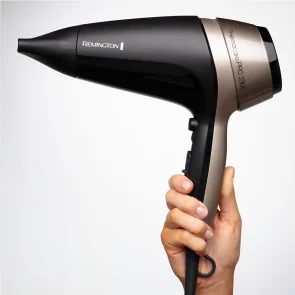 Фен Remington Thermacare Pro, 2100Вт, 3 режима, диффузор, турмалиновая иониз-я, холл. обдув, черно-коричневый №3