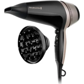 Фен Remington Thermacare Pro, 2100Вт, 3 режима, диффузор, турмалиновая иониз-я, холл. обдув, черно-коричневый №4