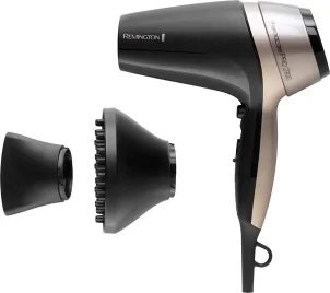 Фен Remington Thermacare Pro, 2100Вт, 3 режима, диффузор, турмалиновая иониз-я, холл. обдув, черно-коричневый №5