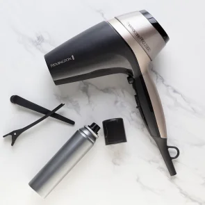 Фен Remington Thermacare Pro, 2100Вт, 3 режима, диффузор, турмалиновая иониз-я, холл. обдув, черно-коричневый №6